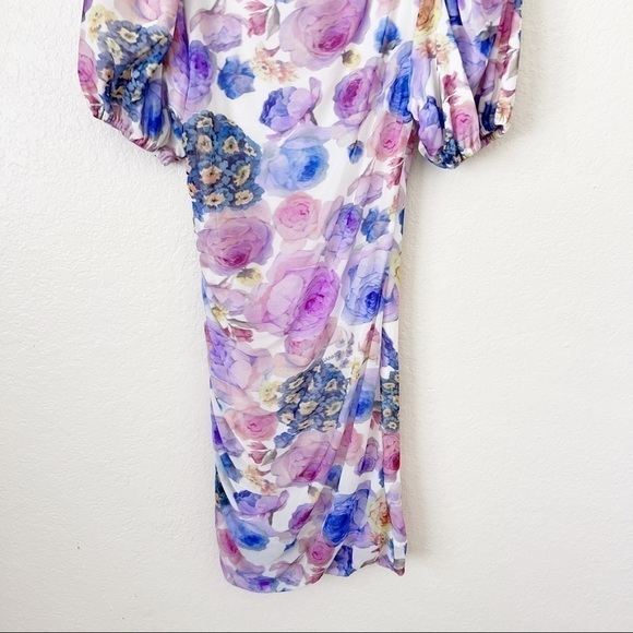 NEW Ganni Floral Mesh Body-Con Dress size 38 - Picture 15 of 16